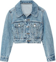 (Women) Alexander Wang SS23 Cropped Denim Jacket Washed Blue Long Sleeve 4DC1232319-473 (Women) Alexander Wang SS23 Cropped Denim Jacket Washed Blue Long Sleeve 4DC1232319-473