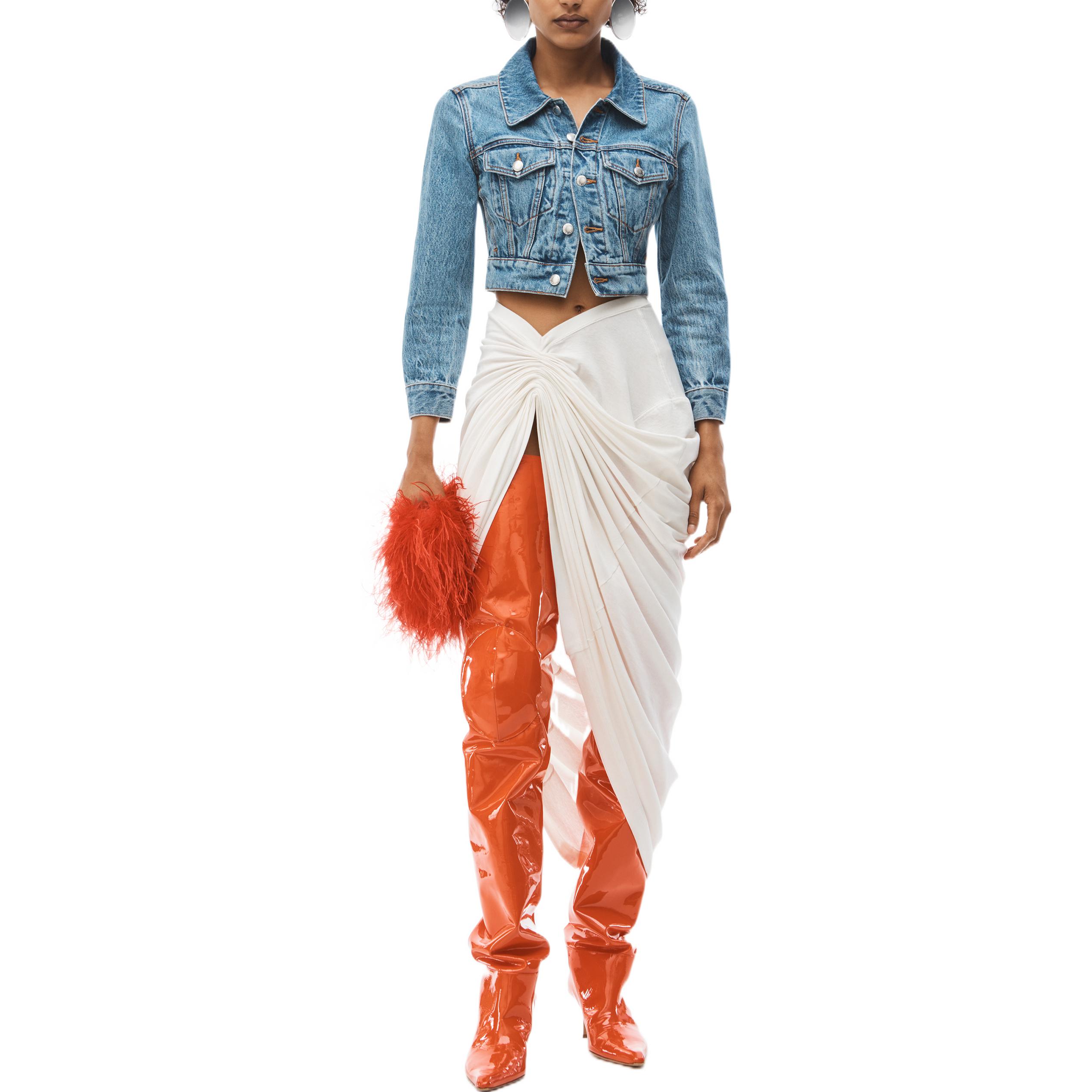 Lookbook (W) Alexander Wang SS23 短版牛仔外套 水洗藍 長袖 4DC1232319-473