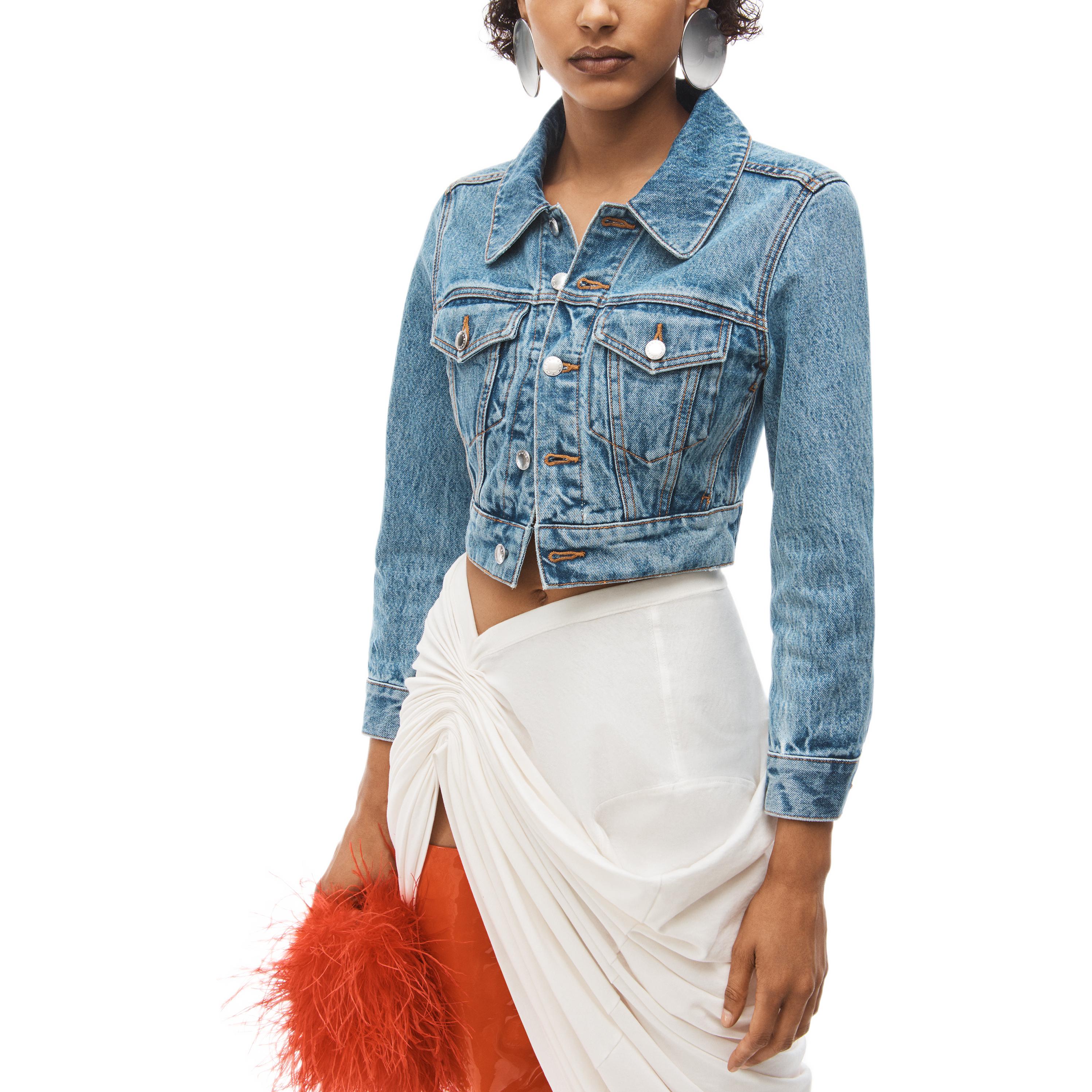 Purchase (W) Alexander Wang SS23 短版牛仔外套 水洗藍 長袖 4DC1232319-473