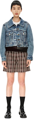 (W) 亚历山大王SS23蓝色水洗牛仔短款夹克长袖 4DC1232319-473 Sizing (W) 亚历山大王SS23蓝色水洗牛仔短款夹克长袖 4DC1232319-473