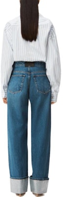 (W) Alexander Wang SS23 Jeans Kaki Lebar Kristal Biru Gelap Denim. 4DC2234505-401 Shop (W) Alexander Wang SS23 Jeans Kaki Lebar Kristal Biru Gelap Denim. 4DC2234505-401