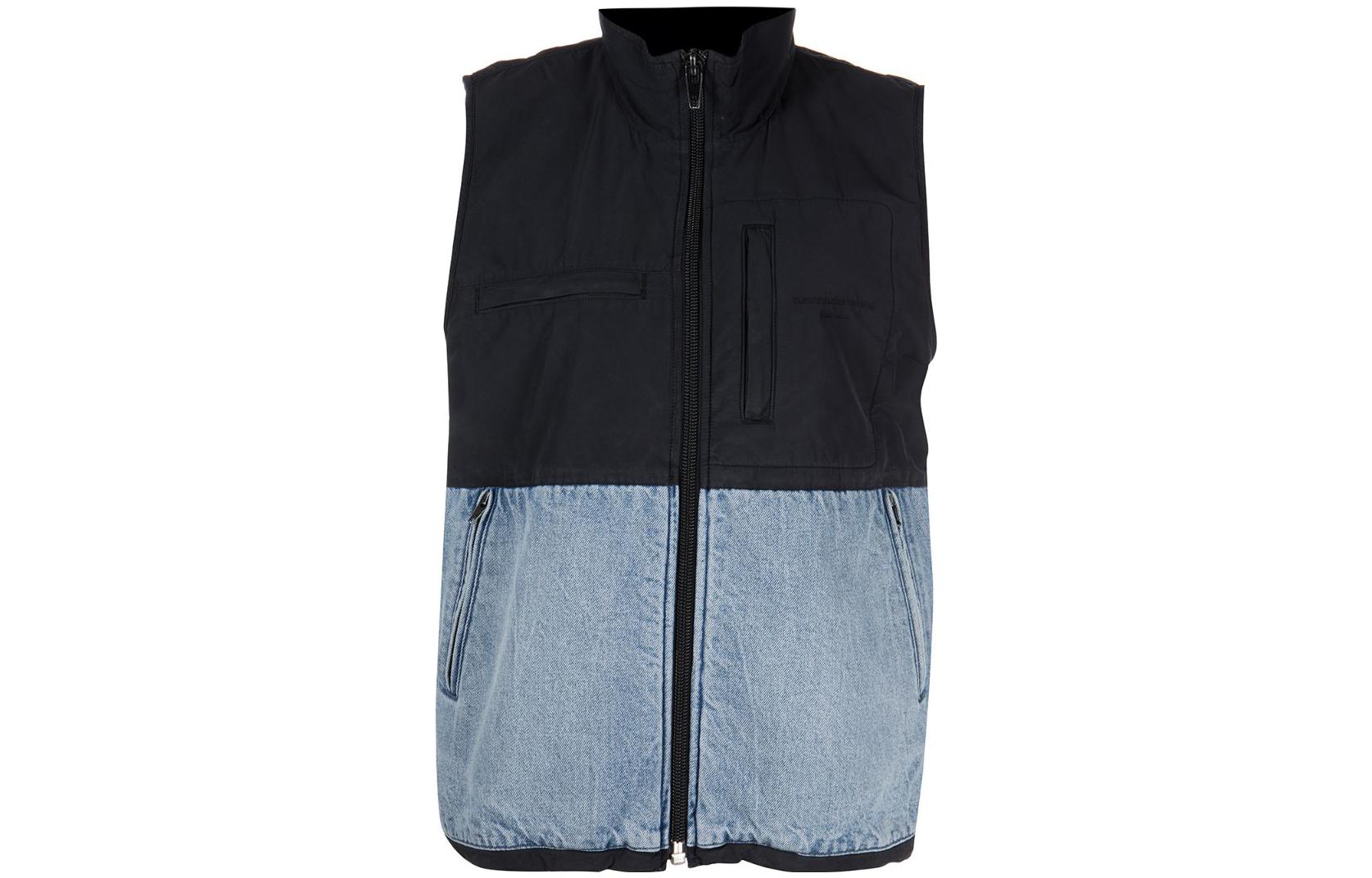 (Women) Alexander Wang SS23  Gradient Light Indigo Straight-Cut Zip Vest 4DC1232373-442