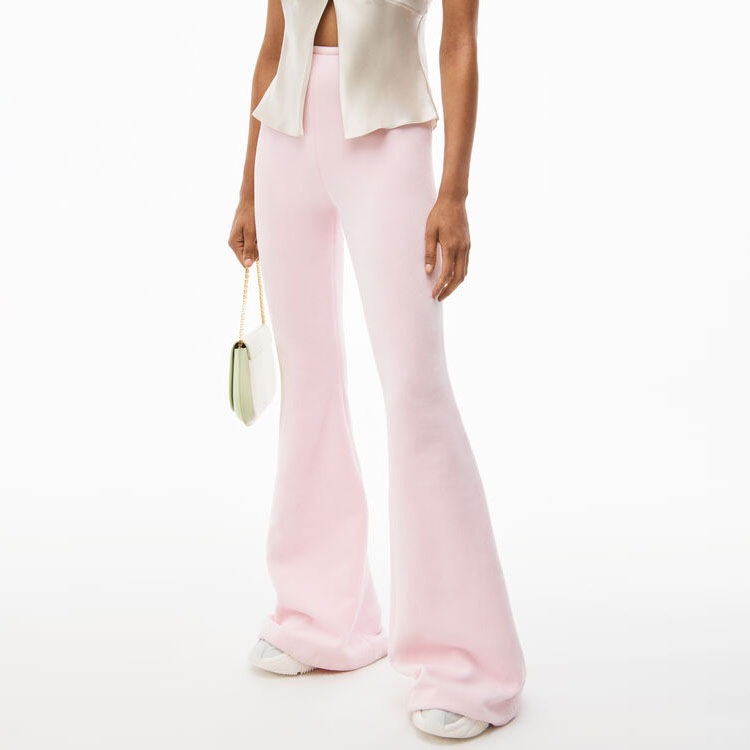 Details for (Women) Alexander Wang SS23  High-Waisted Slim Fit Flared Pants Pink. 1CC1234562-680