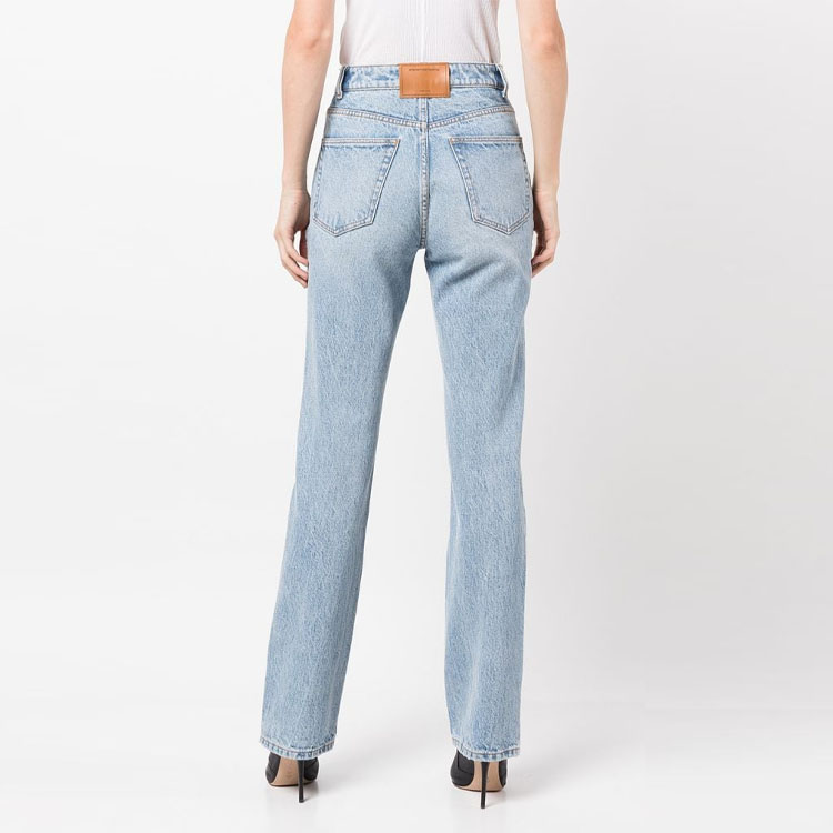 Lookbook (W) 알렉산더 왕 SS23 하이웨이스트 와이드레그 진 라이트 블루 4DC1234304-442