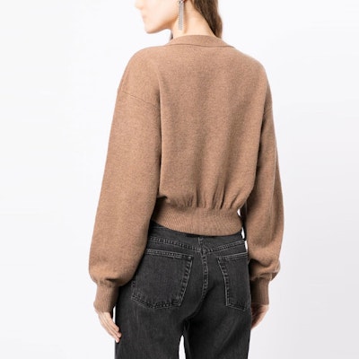 (Women) Alexander Wang SS23 Knit Cardigan V-Neck Sepia Brown 4KC1233031-217 Shop (Women) Alexander Wang SS23 Knit Cardigan V-Neck Sepia Brown 4KC1233031-217