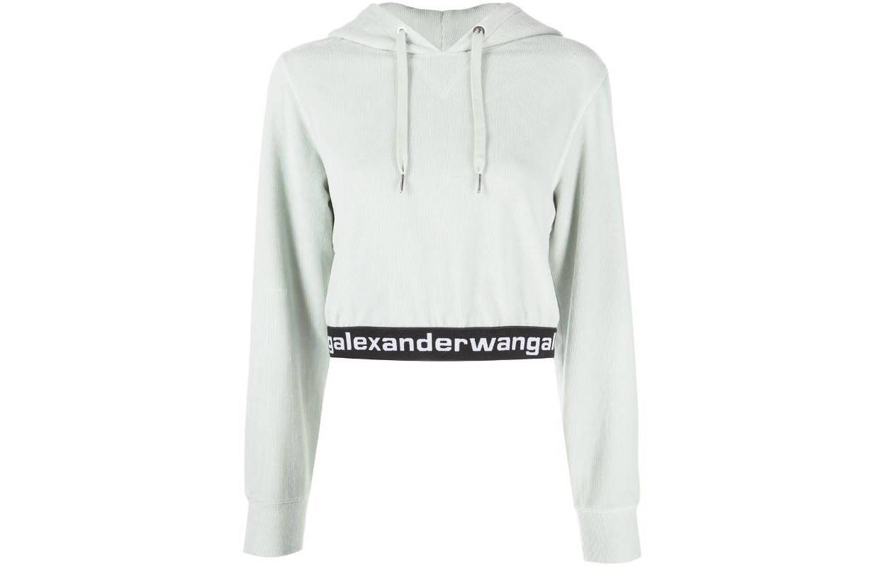 Order (W) 알렉산더왕 SS23 로고 리브드 헴 후디 - 오팔 4CC1211197-344