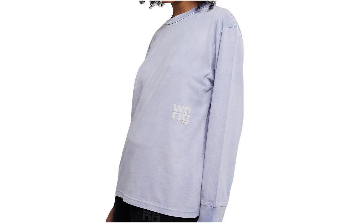 (Women) Alexander Wang SS23  Purple Solid Color Crewneck Long Sleeve Sweatshirt 4CC3221356-542