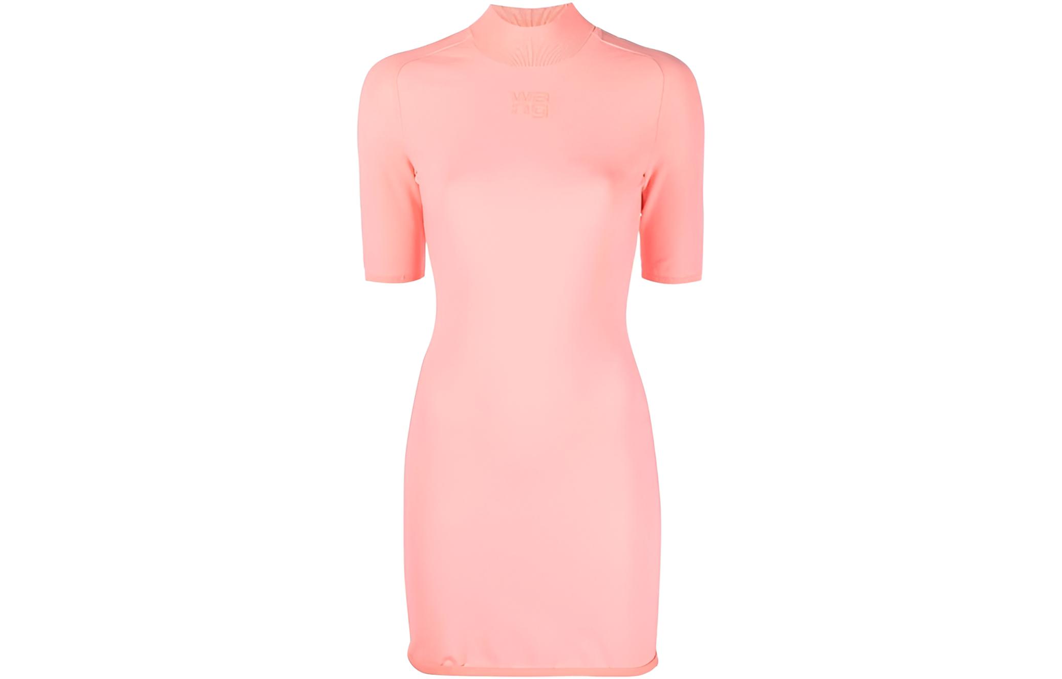 (Women) Alexander Wang SS23  Short Sleeve Dress Pink 4KC1236032-671