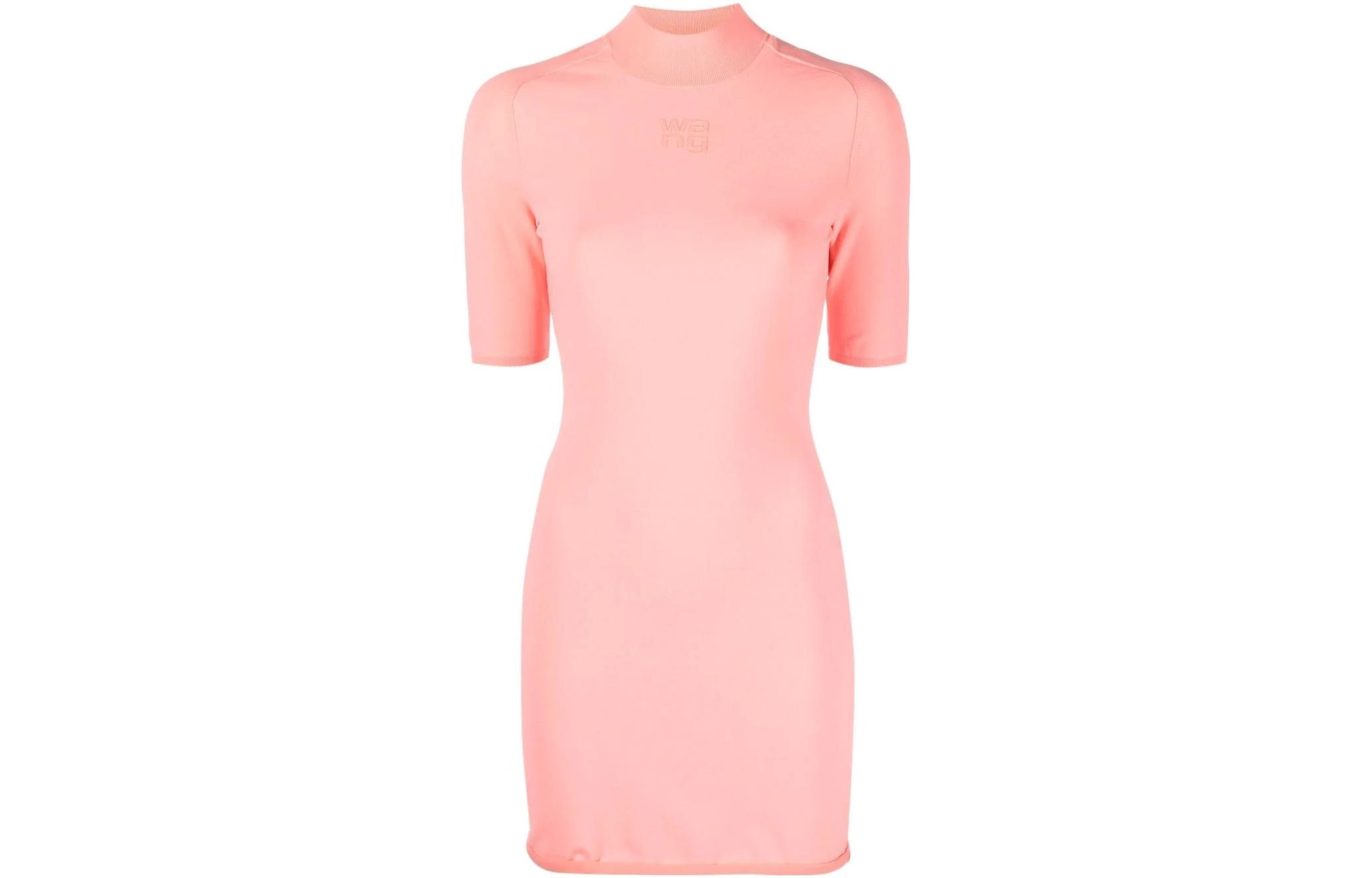 Order (W) Alexander Wang SS23 Gaun Lengan Pendek Pink 4KC1236032-671