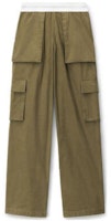 (Women) Alexander Wang SS23 Solid Wide-Leg Cargo Pants Military Green 1WC2234571-308 (Women) Alexander Wang SS23 Solid Wide-Leg Cargo Pants Military Green 1WC2234571-308