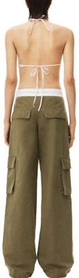 (W) Alexander Wang SS23 Pantalones Cargo Pierna Ancha Verde Militar 1WC2234571-308 Shop (W) Alexander Wang SS23 Pantalones Cargo Pierna Ancha Verde Militar 1WC2234571-308