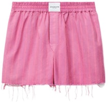 (Women) Alexander Wang SS23 Striped Casual Straight Shorts in Clown Pink. 4WC2234375673A (Women) Alexander Wang SS23 Striped Casual Straight Shorts in Clown Pink. 4WC2234375673A