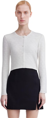 (W) 알렉산더 왕 SS23 텍스처드 자카드 니트 스웨터 - 화이트. 4CC2232070100 Details for (W) 알렉산더 왕 SS23 텍스처드 자카드 니트 스웨터 - 화이트. 4CC2232070100