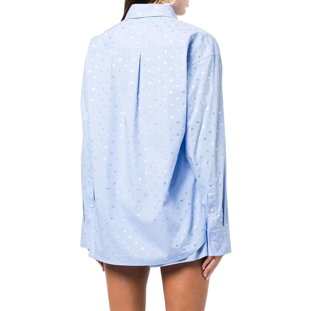 Shop (Women) Alexander Wang SS23 All-Over Print Shirt Blue 1WC1231762-492