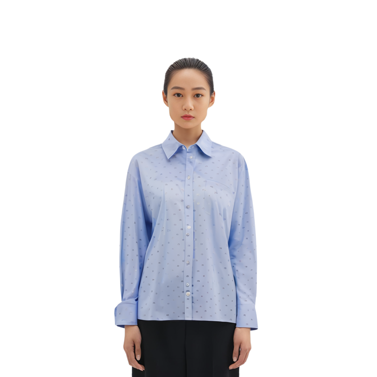 Details for (Women) Alexander Wang SS23 All-Over Print Shirt Blue 1WC1231762-492