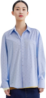 (Women) Alexander Wang SS23 All-Over Print Shirt Blue 1WC1231762-492 1