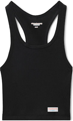 (Women) Alexander Wang SS23 Black Ribbed Knit Tank Top for Women 8CC2238045-001 Buy (Women) Alexander Wang SS23 Black Ribbed Knit Tank Top for Women 8CC2238045-001