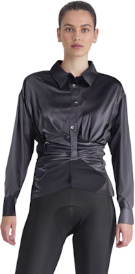 (Women) Alexander Wang SS23 Black Silk Satin Draped Long Sleeve Shirt for Women. 4WC1231376-001 Purchase (Women) Alexander Wang SS23 Black Silk Satin Draped Long Sleeve Shirt for Women. 4WC1231376-001