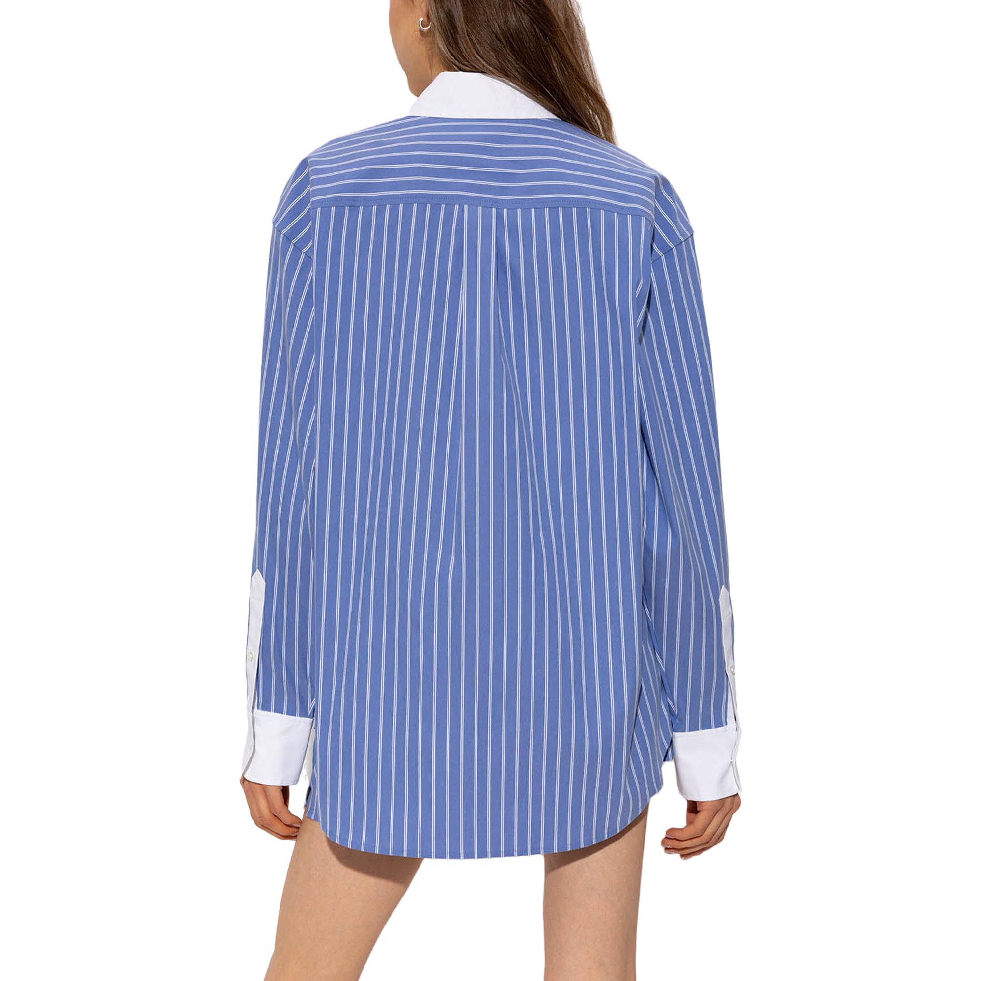 Shop (W) アレキサンダー・ワン SS23 カラーブロック ストライプ 長袖シャツ ブルー 1WC2231795-428