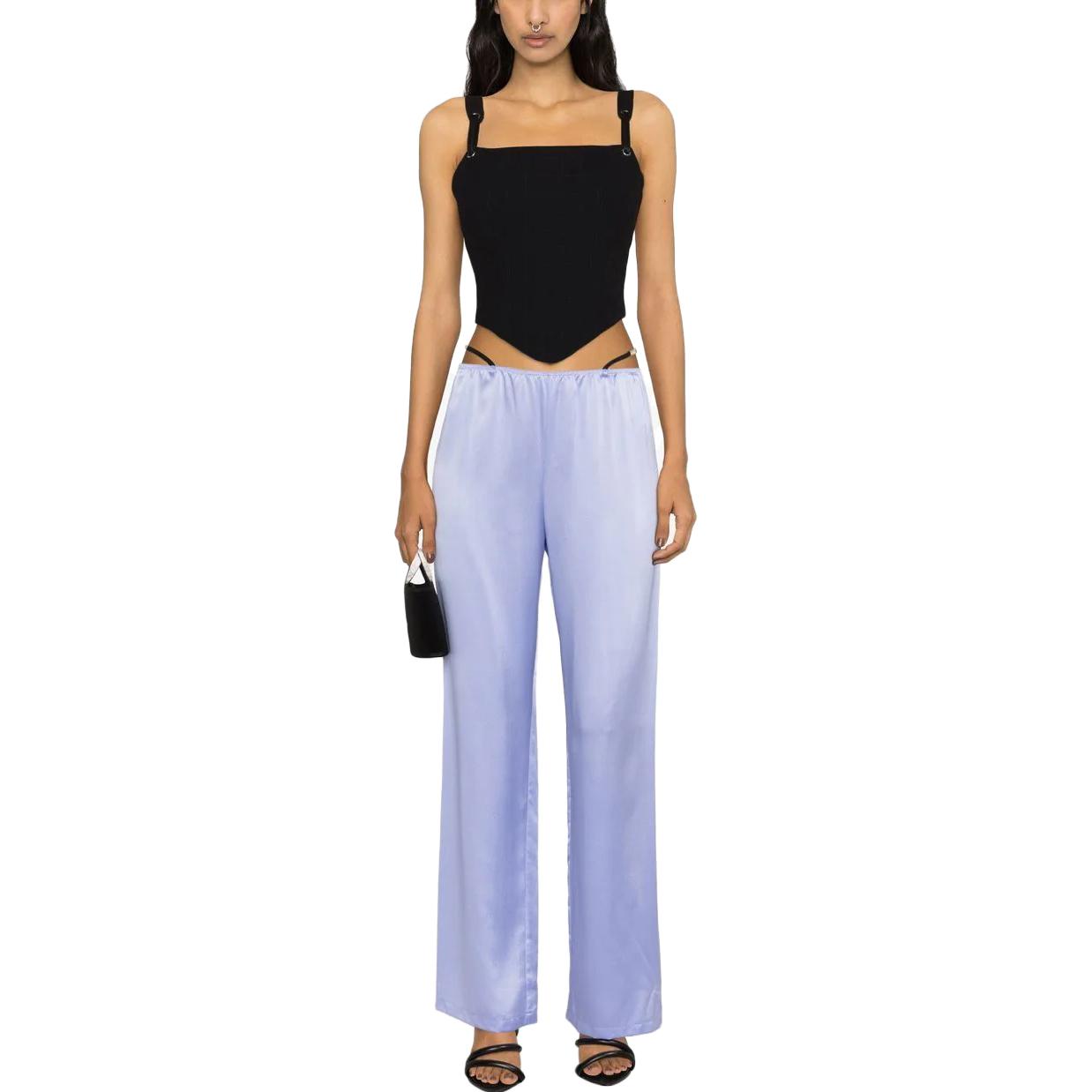 Lookbook (Women) Alexander Wang SS23 Crystal Embellished Silk Pants  Lilac. 4WC1234370-542