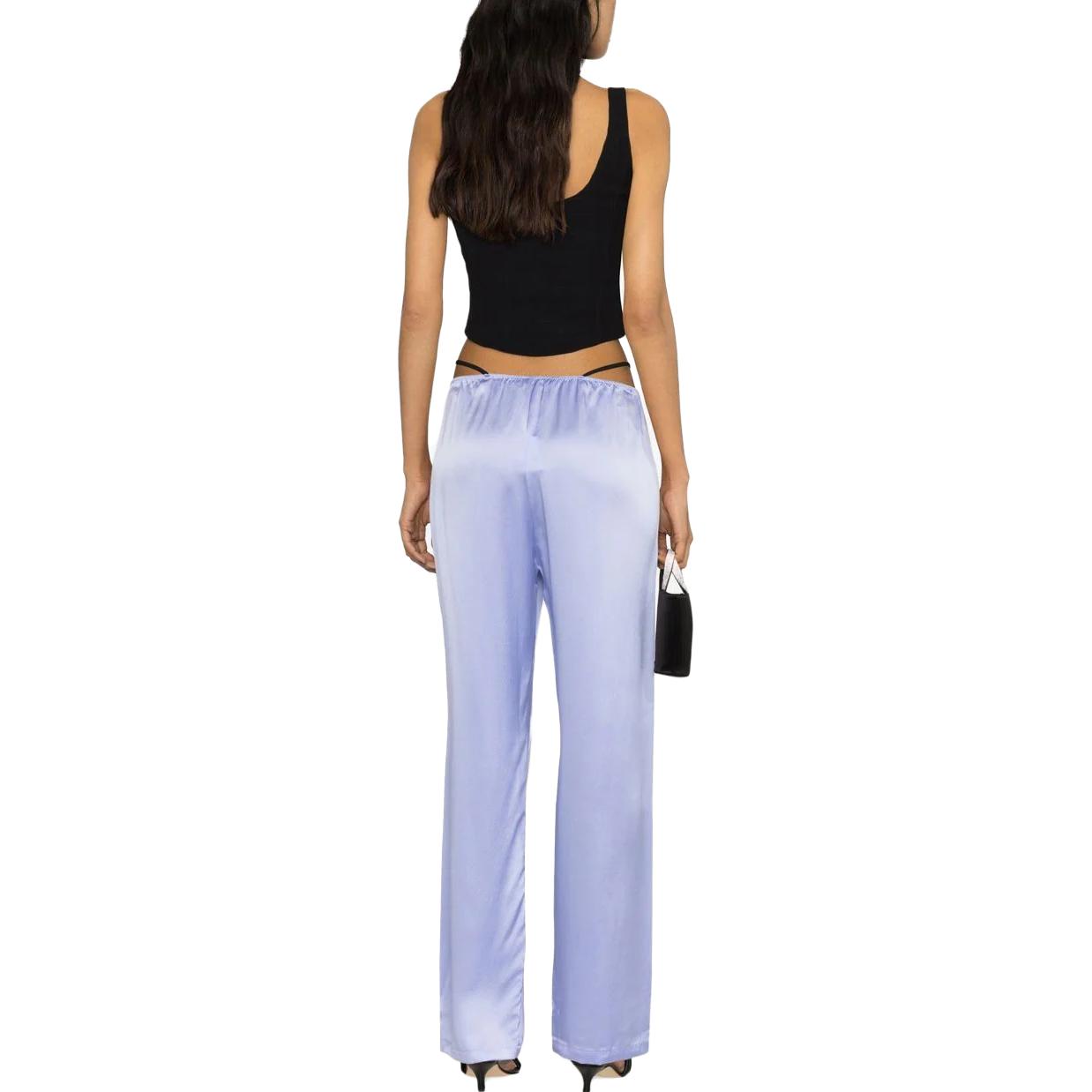 Shop (Women) Alexander Wang SS23 Crystal Embellished Silk Pants  Lilac. 4WC1234370-542