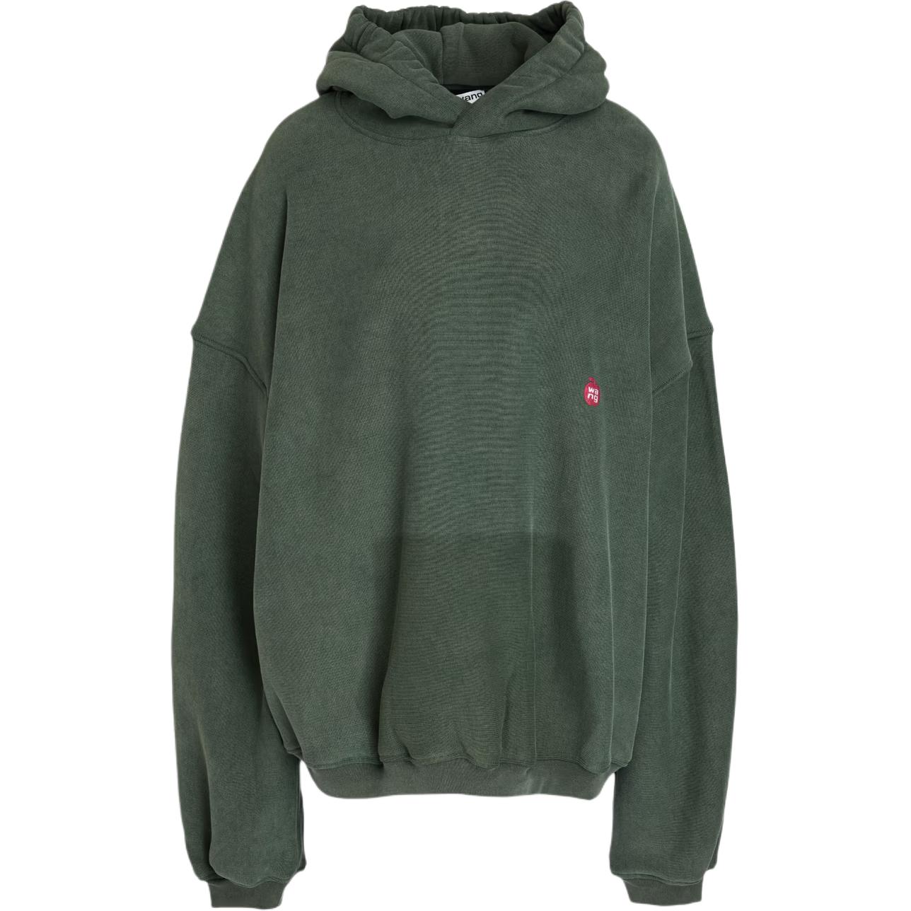 Buy (Women) Alexander Wang SS23 Oversized Solid Color Hoodie Women’s Dark Green UCC4221568-307