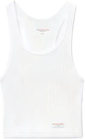 (Women) Alexander Wang SS23 Ribbed Knit Crop Tank Top Women’s White 8CC2238045-100 (Women) Alexander Wang SS23 Ribbed Knit Crop Tank Top Women’s White 8CC2238045-100