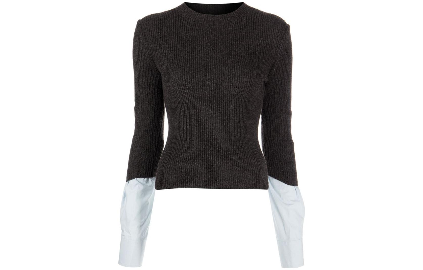 Order (Women) Alexander Wang SS23 Ribbed Knit Sweater Brown 4KC1231010-010