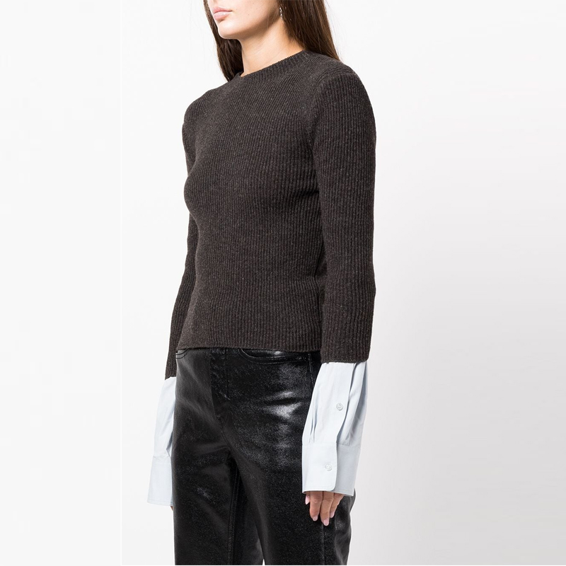 Purchase (Women) Alexander Wang SS23 Ribbed Knit Sweater Brown 4KC1231010-010