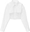 Order (Women) Alexander Wang SS23 Ruched Long Sleeve Shirt White 4WC3231407100