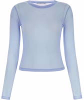 (Women) Alexander Wang SS23 Sheer Mesh Top Regular Sleeve T-Shirt 4CC3231408-481 (Women) Alexander Wang SS23 Sheer Mesh Top Regular Sleeve T-Shirt 4CC3231408-481
