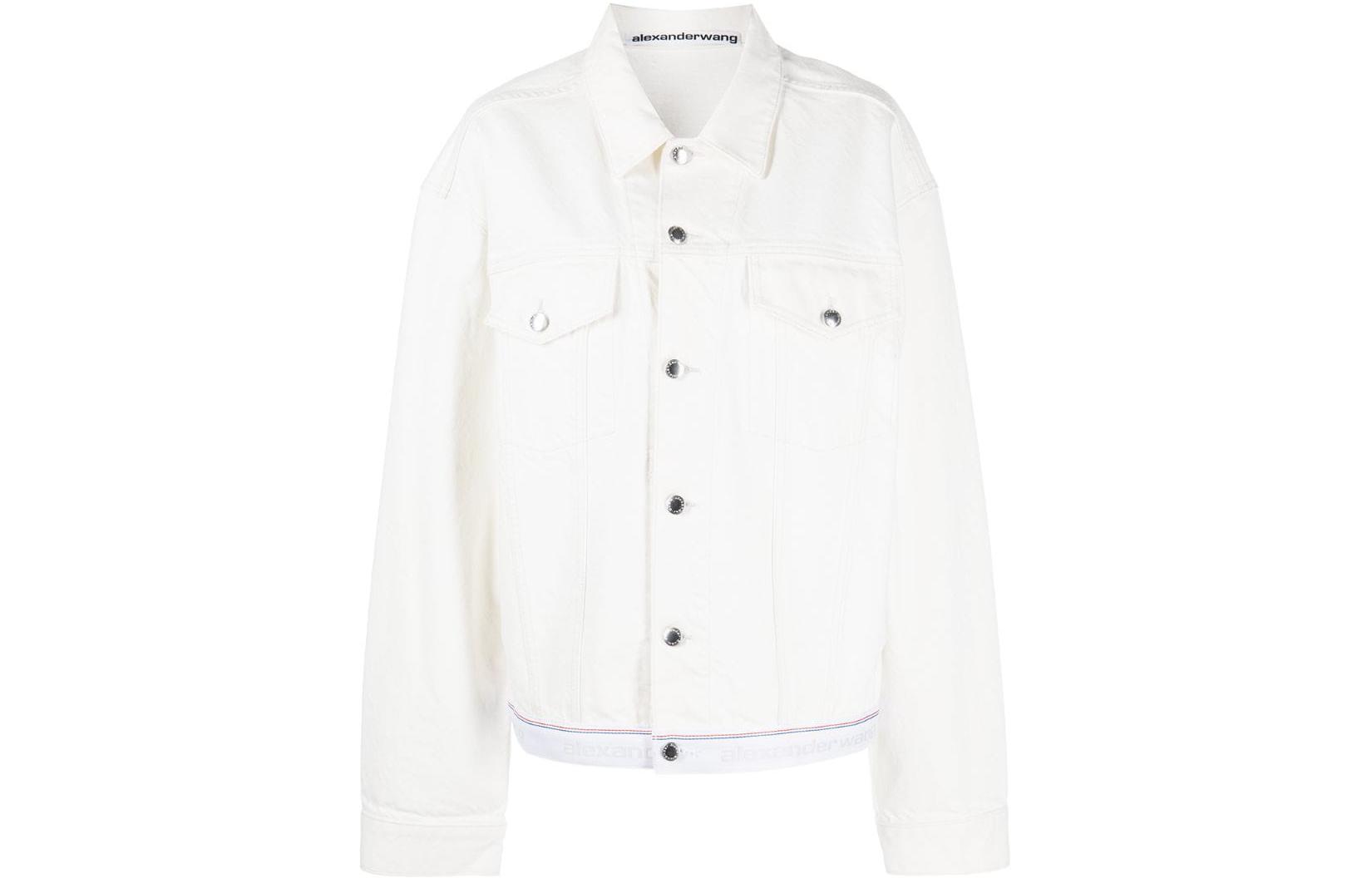 (Women) Alexander Wang SS23 Single-Breasted Jacket  White 4DC1232389-120