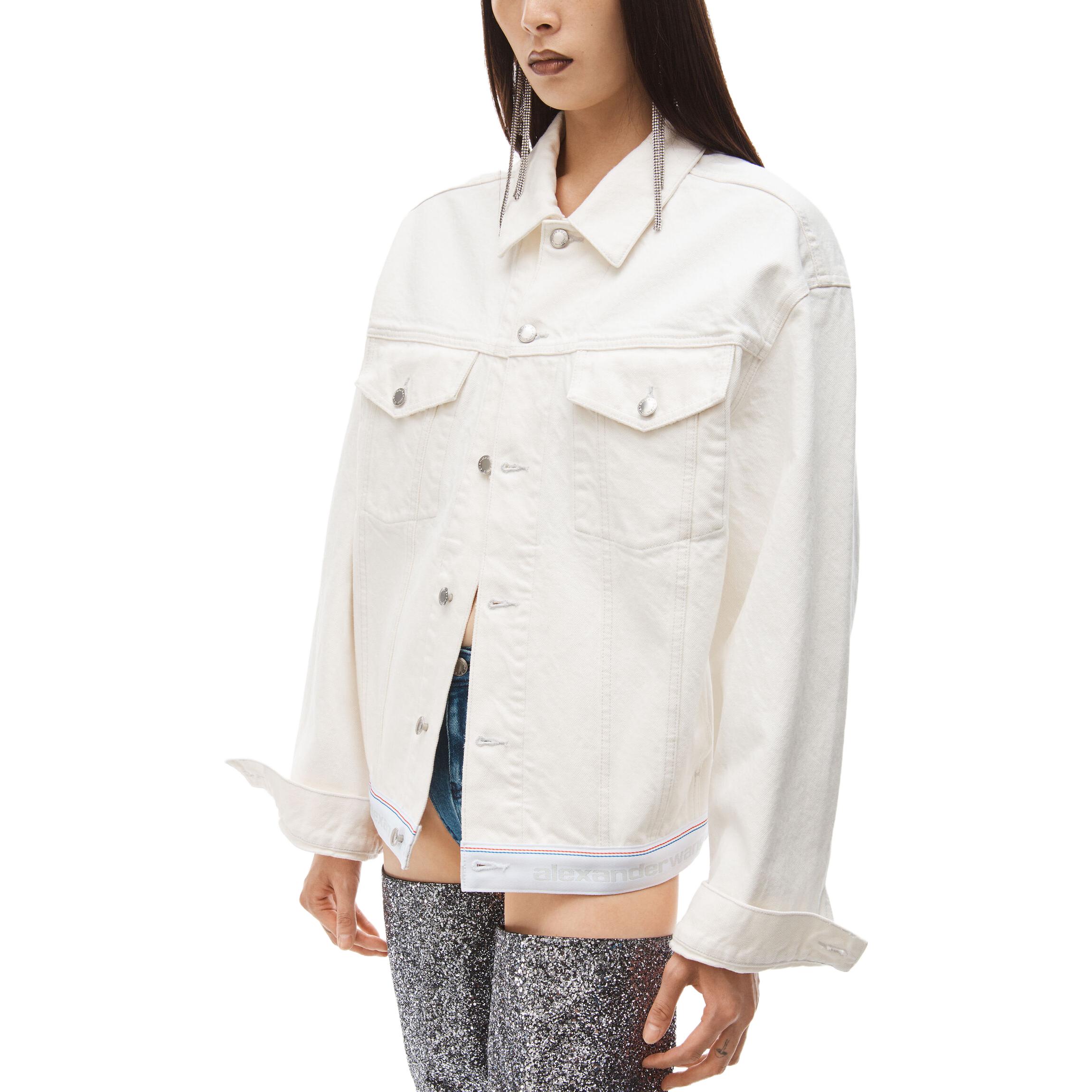Details for (Women) Alexander Wang SS23 Single-Breasted Jacket  White 4DC1232389-120