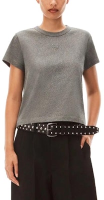 (W) Alexander Wang SS23 Camiseta Mujer Gris Manga Corta Cuello Redondo Color Sólido 4CC3231416-079 Lookbook (W) Alexander Wang SS23 Camiseta Mujer Gris Manga Corta Cuello Redondo Color Sólido 4CC3231416-079