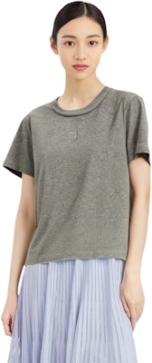 (W) Alexander Wang SS23 Camiseta Mujer Gris Manga Corta Cuello Redondo Color Sólido 4CC3231416-079 Details for (W) Alexander Wang SS23 Camiseta Mujer Gris Manga Corta Cuello Redondo Color Sólido 4CC3231416-079