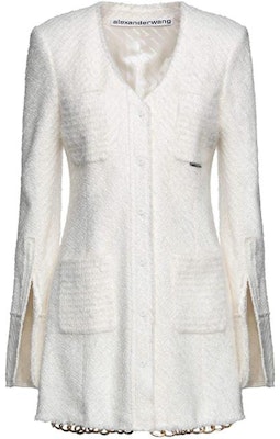 (W) 亚历山大王 SS23 白色V领单排扣大衣 159959 Buy (W) 亚历山大王 SS23 白色V领单排扣大衣 159959