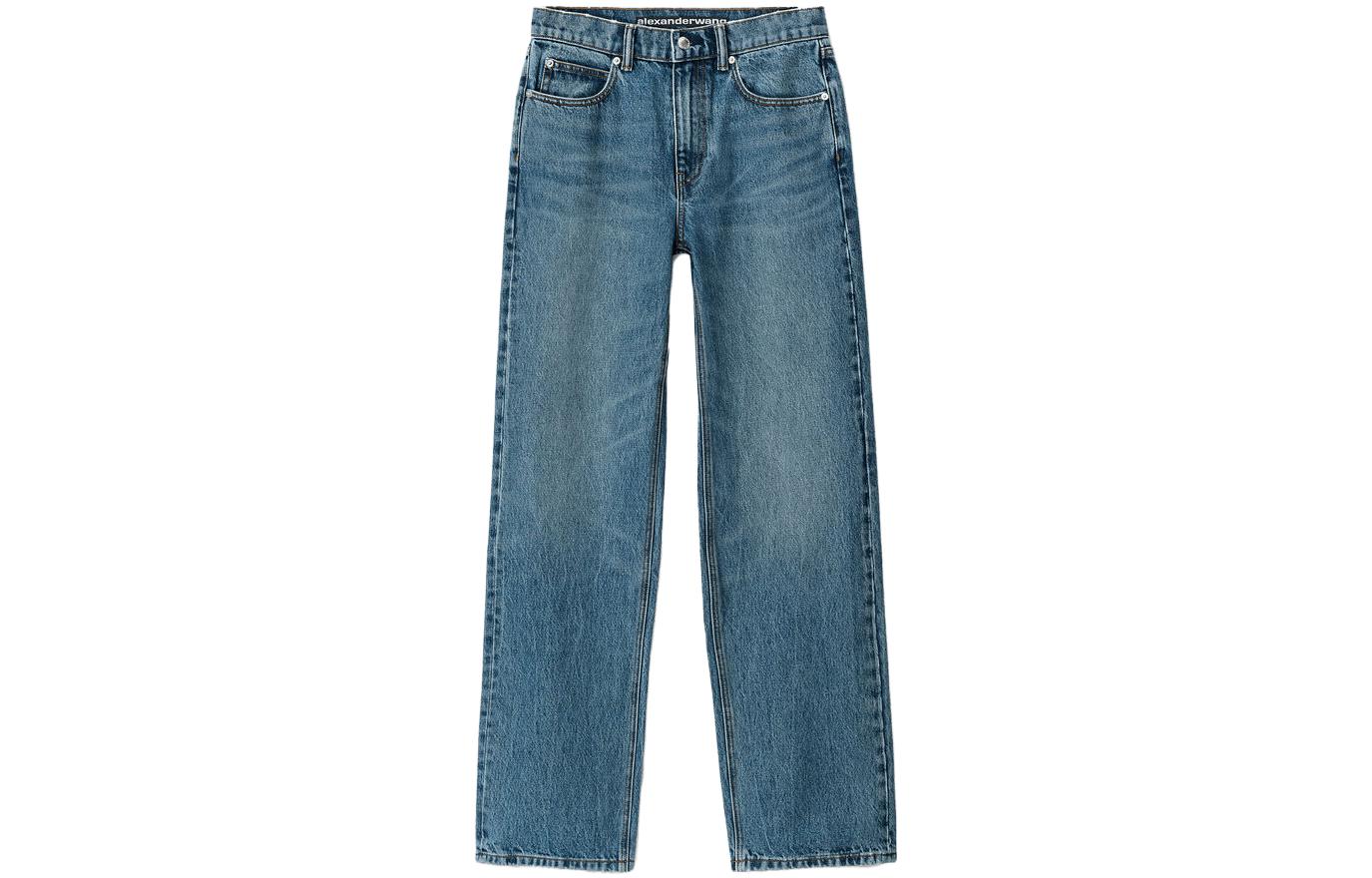 (Women) Alexander Wang SS23 Spliced Loose Straight Jeans for Women Light Blue 4DC3234174-473 圖 2