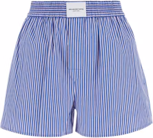 (Women) Alexander Wang SS23 Striped Shorts Light Blue 4WC3234380-246 (Women) Alexander Wang SS23 Striped Shorts Light Blue 4WC3234380-246