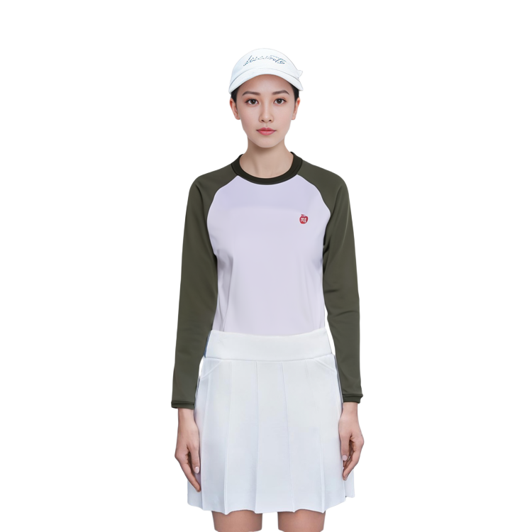 Lookbook (Women) Alexander Wang SS23 Two-Tone Long-Sleeve Crewneck T-Shirt White UCC4221569-127