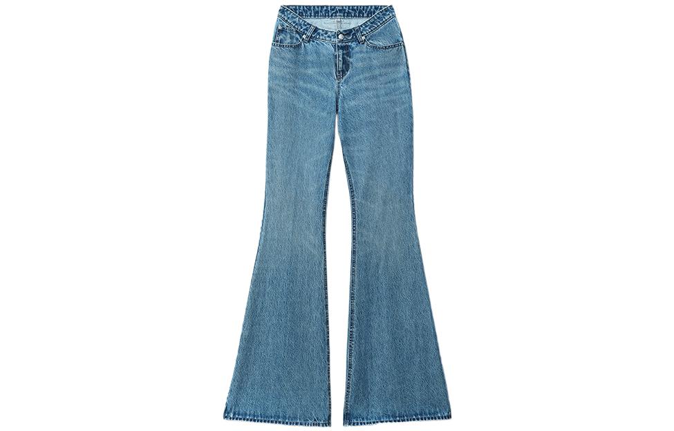 Order (Women) Alexander Wang SS23 Washed Flared Denim Jeans Women’s Blue 4DC1234407-473