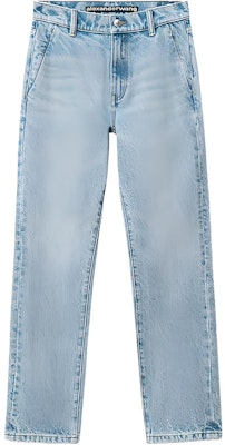 (W) アレキサンダー ワン SS23 ウォッシュド ハイウエスト ストレートジーンズ レディース ブルー 4DC1234303-442 Order (W) アレキサンダー ワン SS23 ウォッシュド ハイウエスト ストレートジーンズ レディース ブルー 4DC1234303-442