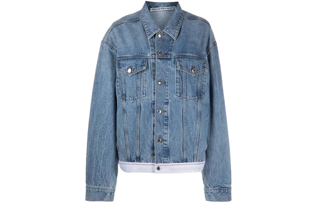 Order (Women) Alexander Wang SS23 Washed Single-Breasted Denim Jacket Women’s Blue 4DC1232368-486