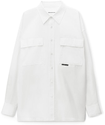 (Women) Alexander Wang SS23 White Button-Up Long Sleeve Casual Shirt 4WC2231391-111 Order (Women) Alexander Wang SS23 White Button-Up Long Sleeve Casual Shirt 4WC2231391-111