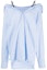Order (Women) Alexander Wang SS23 Women’s Striped Off-Shoulder Long Sleeve Top Light Blue 4WC1231369-425