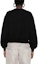 Shop (Women) Alexander Wang SS24 Black Cotton Letter Print Oversized Long Sleeve Sweater 4CC3241508-BLACK