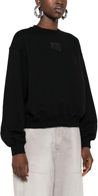 (Women) Alexander Wang SS24 Black Cotton Letter Print Oversized Long Sleeve Sweater 4CC3241508-BLACK Purchase (Women) Alexander Wang SS24 Black Cotton Letter Print Oversized Long Sleeve Sweater 4CC3241508-BLACK