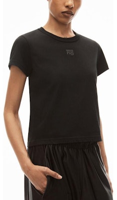 (W) 亚历山大王SS24黑色必备标志泡沫圆领T恤. 4CC3221358050001100 Lookbook (W) 亚历山大王SS24黑色必备标志泡沫圆领T恤. 4CC3221358050001100