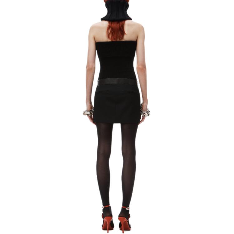 Purchase (W) アレキサンダー ワン SS24 ブラック ミッドウエスト カジュアルスカート 無地デザイン 1WC1245287-001