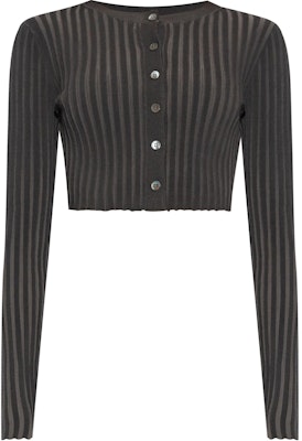 (W) 알렉산더 왕 SS24 블랙 싱글 브레스트 니트 가디건 롱슬리브. 4KC3243025010-BLACK Order (W) 알렉산더 왕 SS24 블랙 싱글 브레스트 니트 가디건 롱슬리브. 4KC3243025010-BLACK