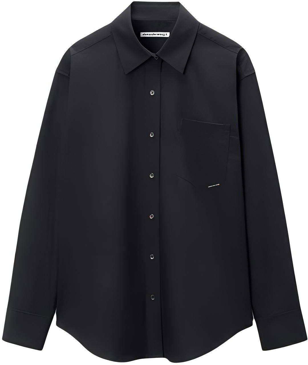 women-alexander-wang-ss-24-black-solid-casual-pointed-collar-long-sleeve-shirt-4-wc-2241482-black